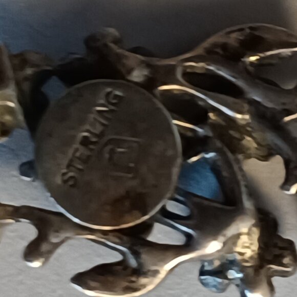 vintage floral sterling silver bracelet - Picture 3 of 3